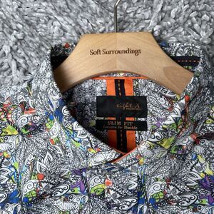 Eight X Premium For Buckle Shirt Men’s Size XL Slim Fit Paisley Abstract Preppy